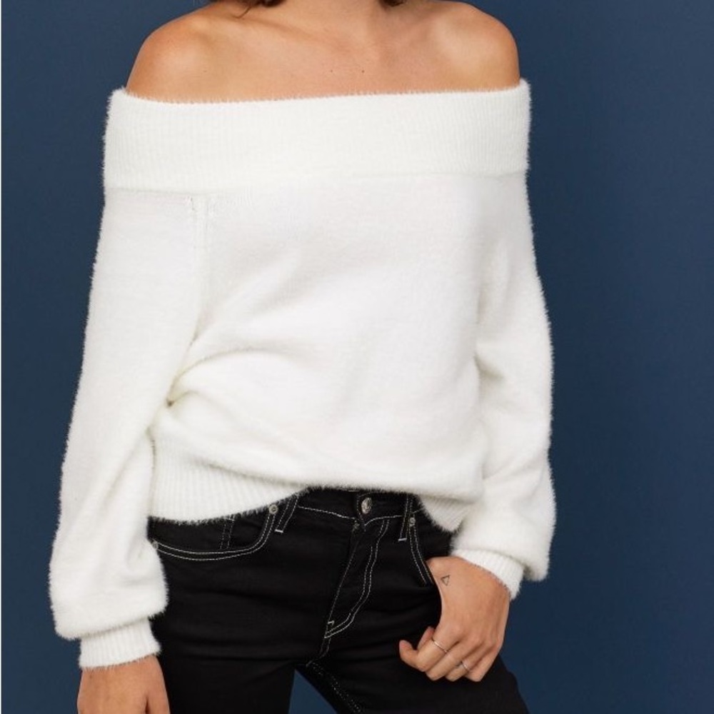 Off shoulder sweater
